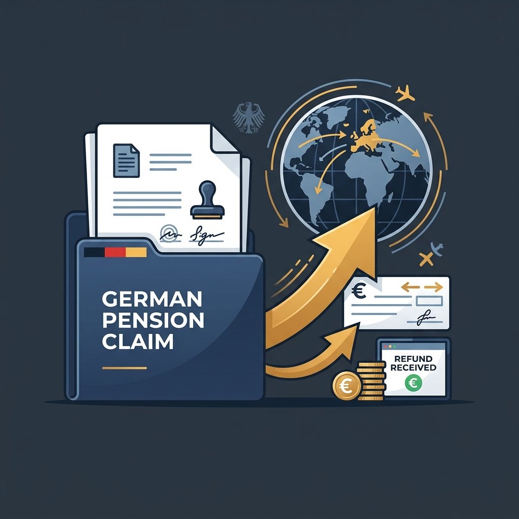 Personal German pension paperwork support from abroad